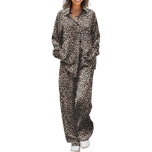 Conjunto de pijama de satén sedoso para mujer, pijama suave
