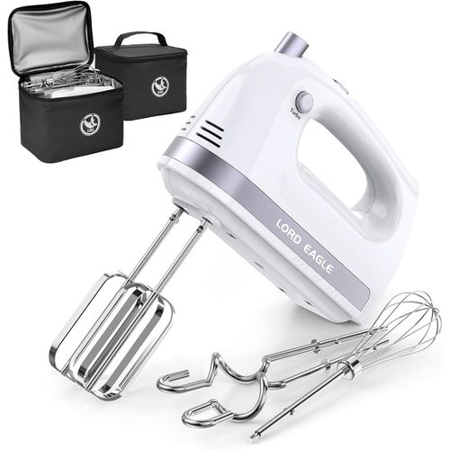Batidora de mano eléctrica de mano 400W, 5 velocidades con bolsa