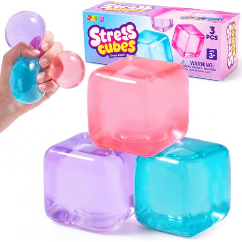 Pack 3 Cubos Sensoriales Antiestrés 5 cm de Recuperación Lenta