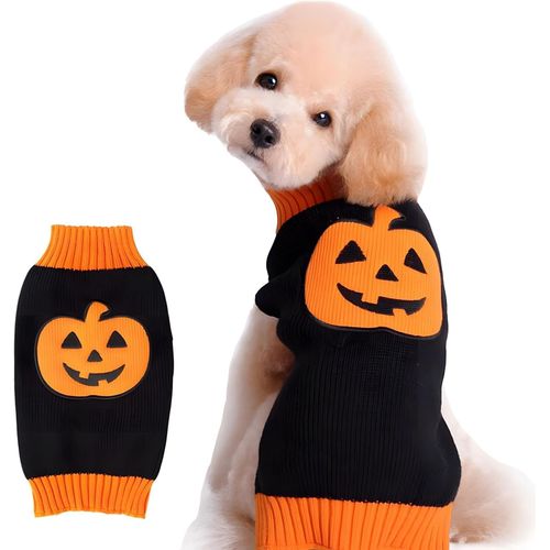 Suéter para perro, suéteres de calabaza para mascotas