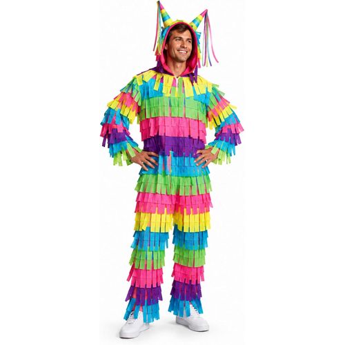 Disfraces de Halloween para hombre, mono de piñata multicolor brillante