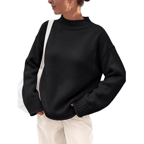 Suéter Mujer Oversize Cuello Alto 60% Algodón