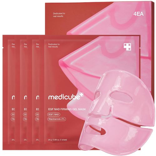 medicube Pack 4 Mascarillas Hidrogel NAD+ EGF Reafirmantes
