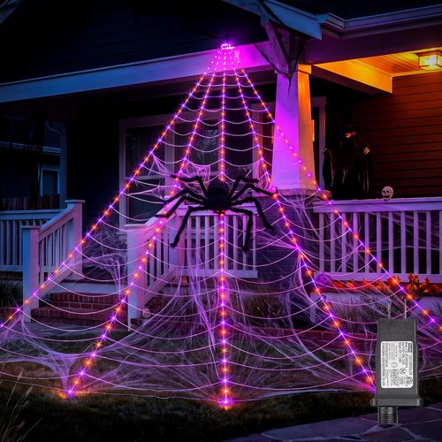 Decoraciones de Halloween al aire libre, 255 luces LED