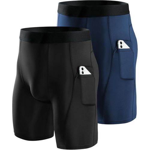 Pantalones cortos de compresión para hombre, pack de 2/3
