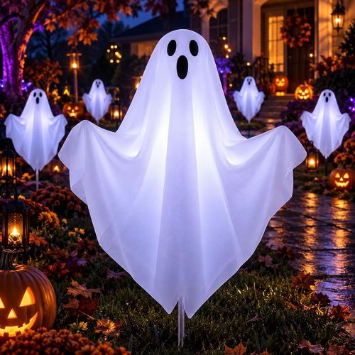 Paquete de 10 luces preiluminadas de Halloween con 240 LED y 8 modos