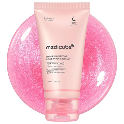 medicube PDRN - Mascarilla facial con cafeína durante la noche