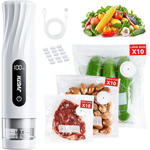 Sellador al vacío de mano (almacenamiento de alimentos): sellador al vacío compacto,