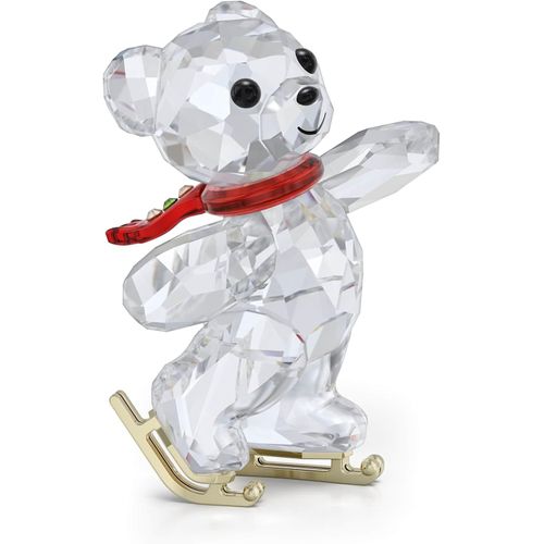 Swarovski Oso Kris Aniversario 130 con 439 Facetas y Patines Dorados