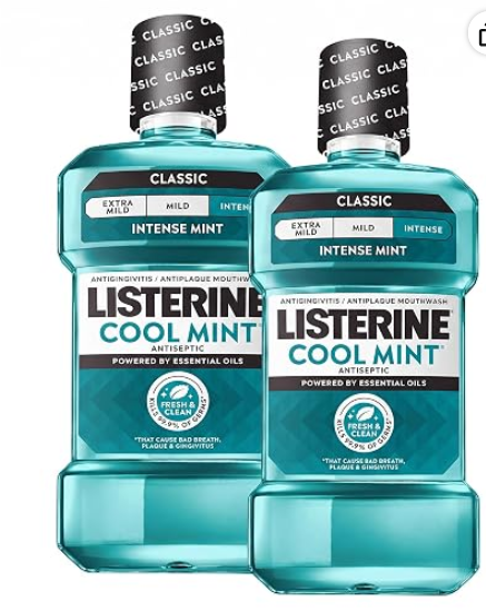 Pack X2 Listerine Enjuague bucal antiséptico de menta fresca