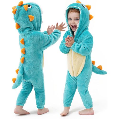 Disfraz de Enterizo de Dinosaurio de Halloween para Bebés, Niños y Niñas,