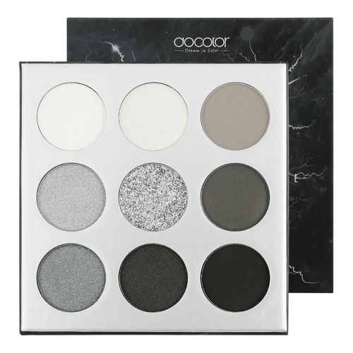Docolor - Paleta de sombras de piedras preciosas para ojos 9 colores negro
