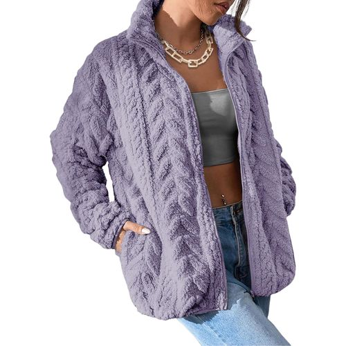 Dokotoo Chaqueta de forro polar de invierno para mujer, abrigo casual
