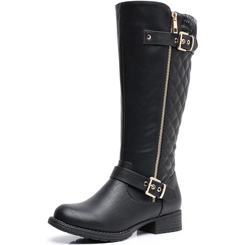 Botas Altas de Equitación para Mujer con Hebillas Doradas