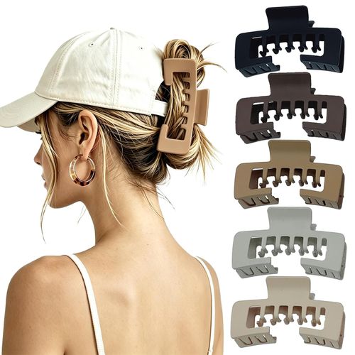 Juego de 5 Pinzas Grandes para Cabello y Gorras