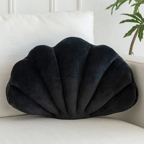 Cojín Decorativo de Terciopelo con Forma de Concha