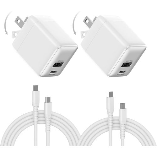 Cargador GaN de 30 W USB-C y USB-A, Paquete de 2