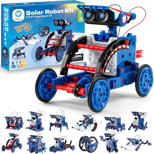 Sillbird Kit de construcción de robot solar STEM, regalo 12 en 1 para niños
