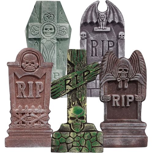 Lápidas de cementerio de espuma de Halloween de 17 pulgadas