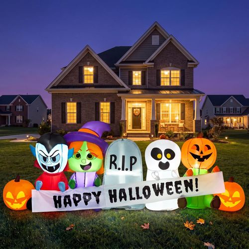 Decoración inflable de Halloween de 8 pies de largo para exteriores
