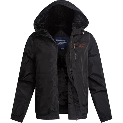 Reebok Chaqueta de lluvia para mujer, forro de sherpa de peso medio