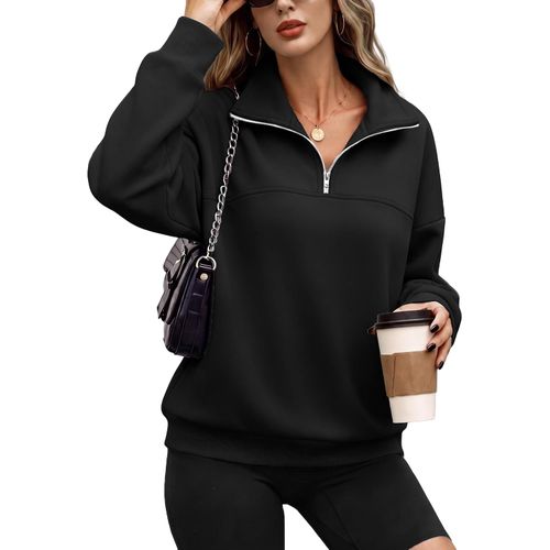Sudadera de Forro Polar con Media Cremallera para Mujer