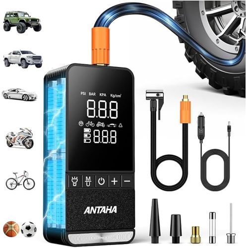 Inflador Inalámbrico de Neumáticos de 150 PSI con Pantalla LCD