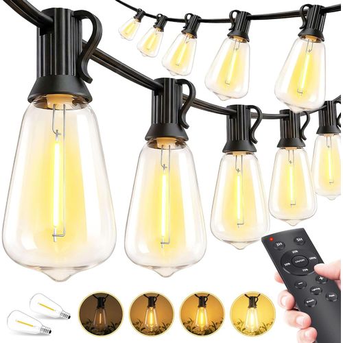 Luces de Cadena LED para Exteriores de Patio - 100 pies 30M Luz Impermeable con Control