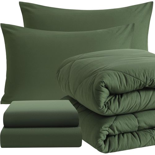 Juego de edredón individual con sábanas, juego de ropa de cama individual suave
