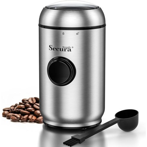 Molinillo Eléctrico Silencioso para Café y Especias (Secura Brands)