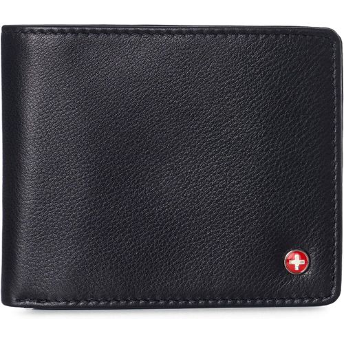 Alpine Swiss RFID - Cartera de piel genuino para hombre