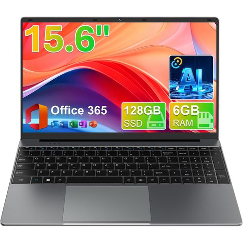 Laptop de 15,6" con asistente de IA, Office 365, rotación de 180°