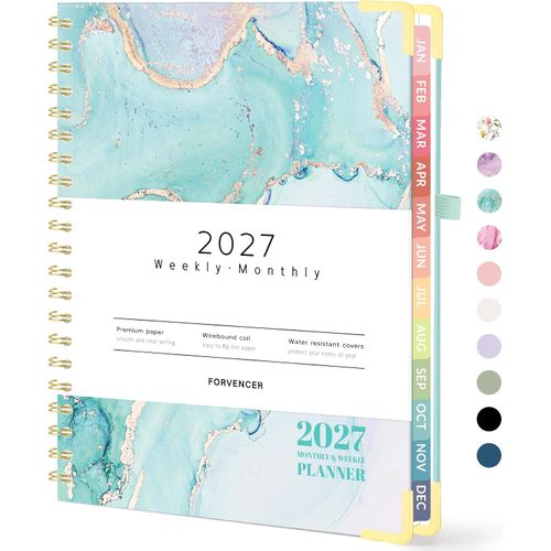 Agenda 2027 Semanal y Mensual Tapa Dura 21,6 x 27,9 cm