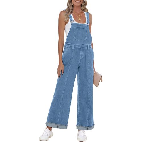 Overol de Jean para Mujer Pierna Ancha Holgado Y2K