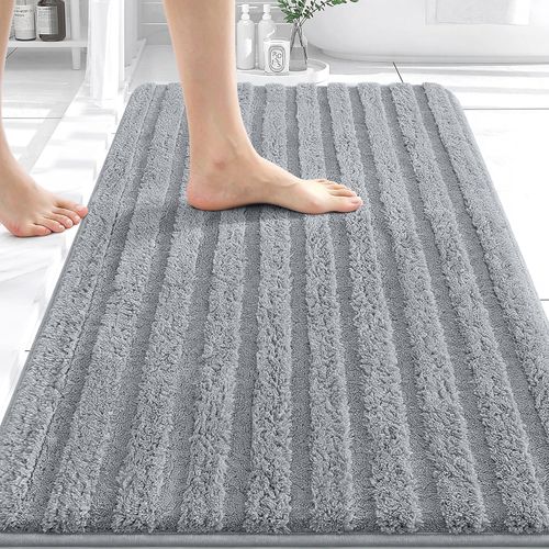 OLANLY Alfombras de baño de 30 x 20 pulgadas, alfombra de baño de felpa