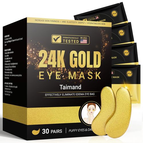Parches para Ojos Oro 24K con Colágeno 30 Pares Antiedad