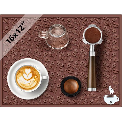 Tapete para barra de café, alfombrillas de goma antideslizantes de 16 x 12