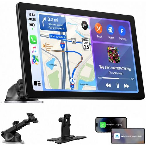 Pantalla Táctil 10,1” CarPlay y Android Auto Inalámbrico