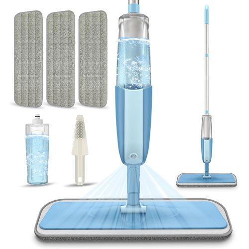 Trapeador con Rociador 410 ml y 3 Mopas Microfibra