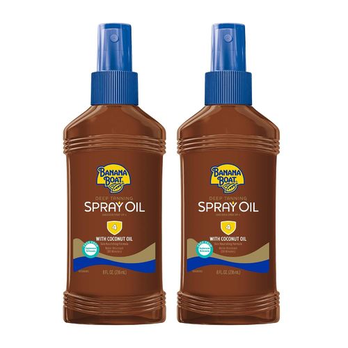 Banana Boat Aceite Bronceador en Spray SPF 4 de 236 ml x2