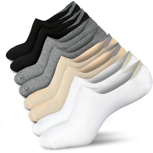 Wernies Calcetines invisibles para mujer, de corte bajo, antideslizantes