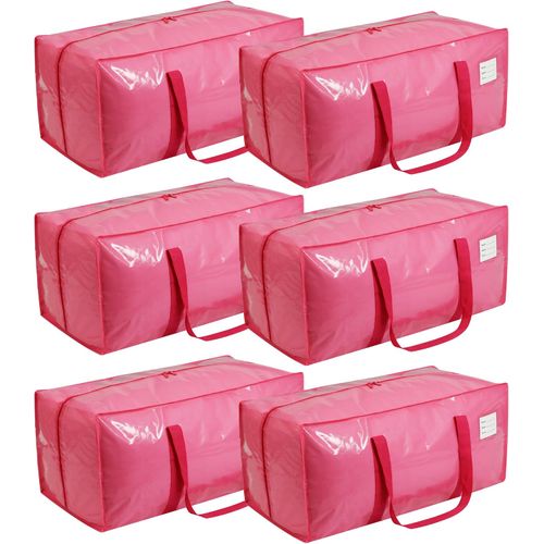 Paquete de 6 bolsas de mudanza grandes extra resistentes con asa cómoda