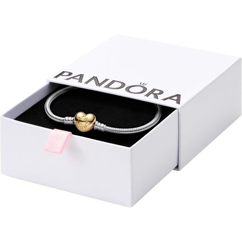 PANDORA Moments - Pulsera de cadena de serpiente con cierre de corazón
