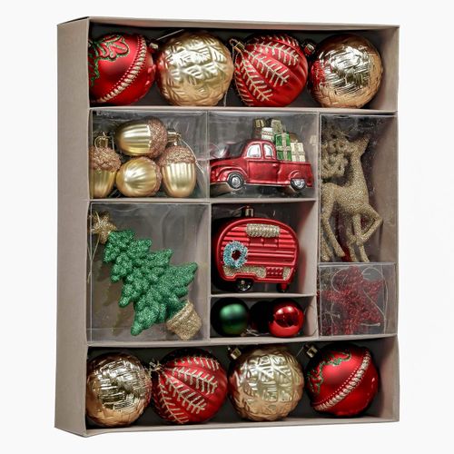 Set de 60 Adornos Navideños Irrompibles para Árbol