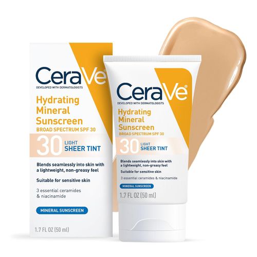 CeraVe Protector solar mineral hidratante SPF 30 con tinte transparente