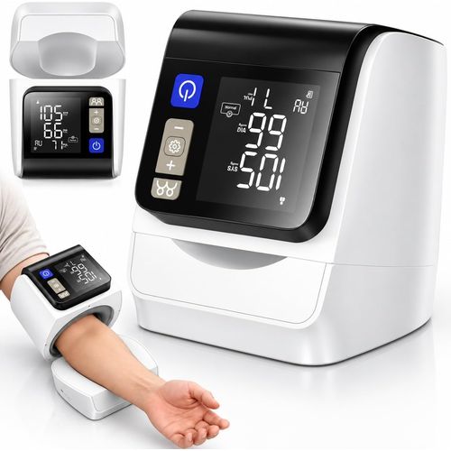 Monitor automático de presión arterial, puño sin envoltura, 3 usuarios