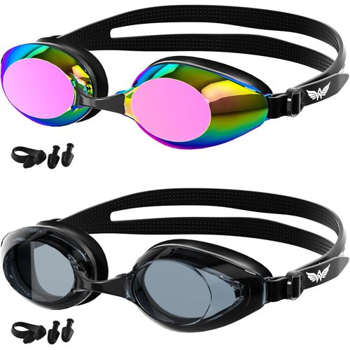 Kit de Natación con Gafas Antivaho UV400 y Gorro de Silicona