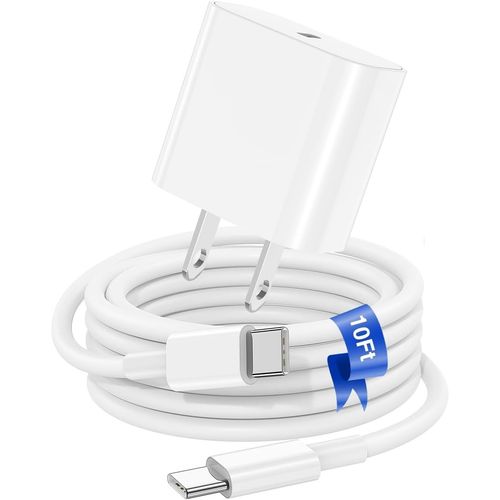 Cargador Rápido USB-C 20W con Cable de 3 Metros para iPhone