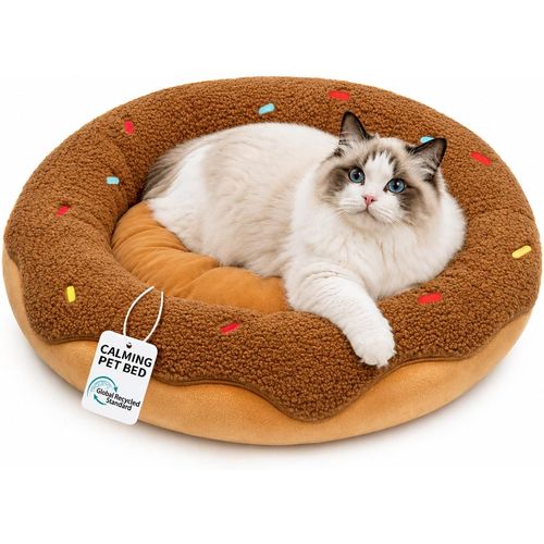 Cama para Gatos y Perros Pequeños Tipo Dona 53 cm